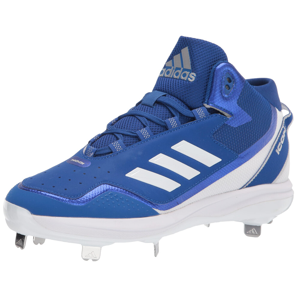 adidas Men's Icon 7 Mid Baseball Shoe  Team Royal Blue/White/Silver Me