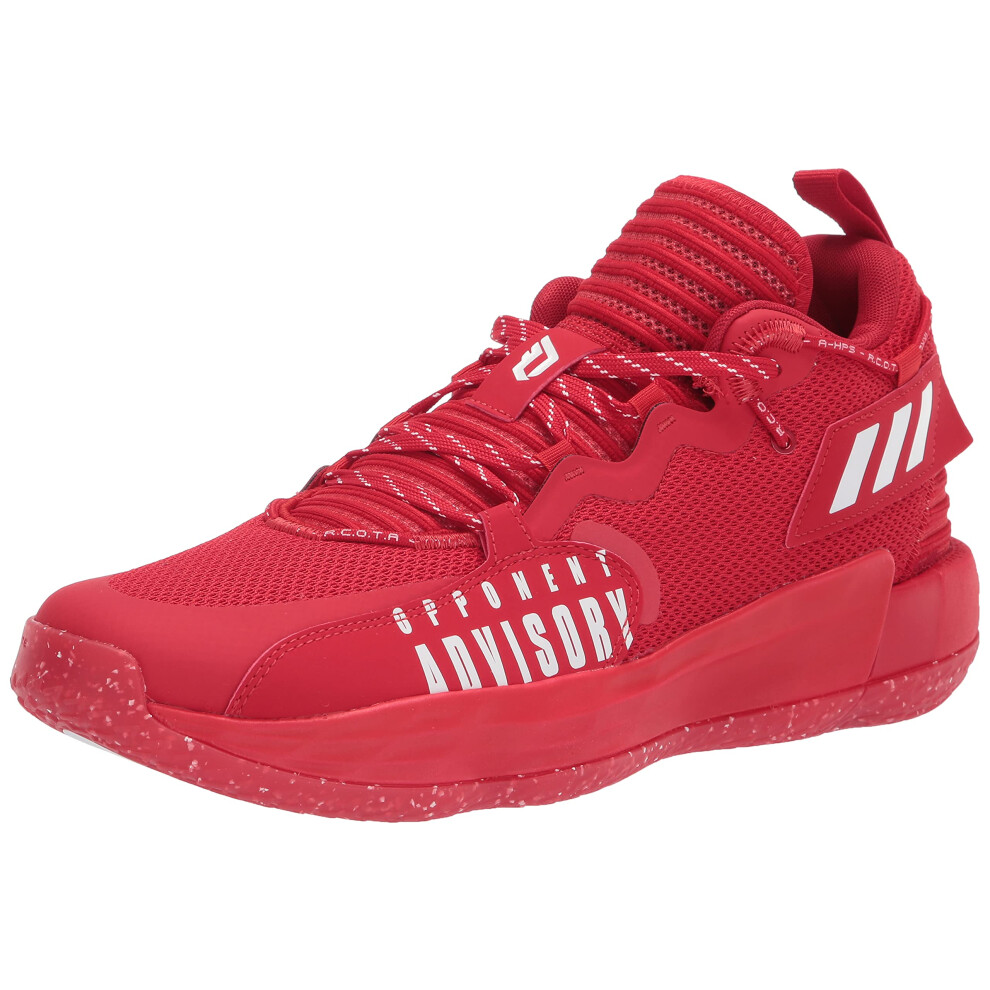 adidas Unisex Dame 7 Extply Basketball Shoe  Scarlet/White/Silver Meta