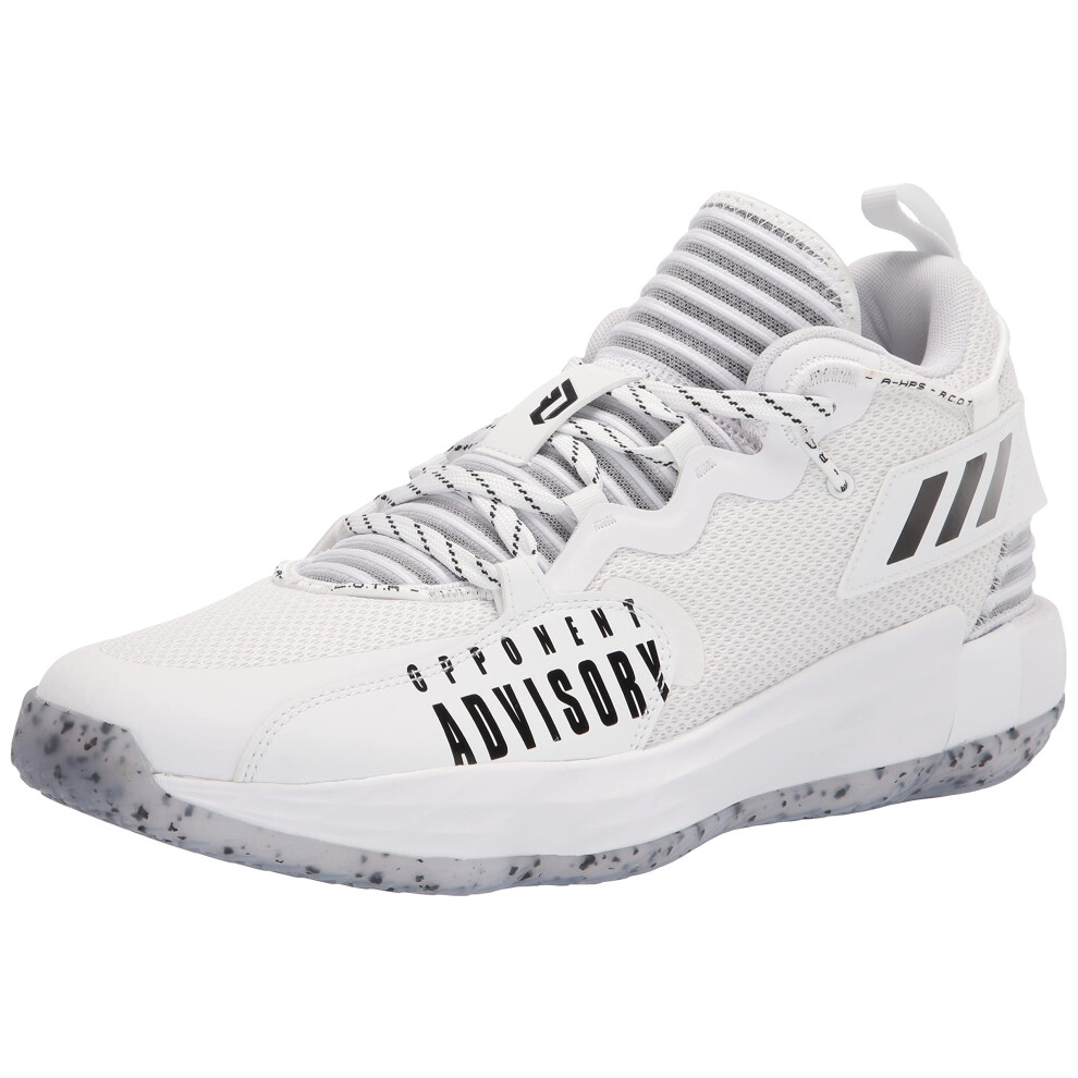 adidas Unisex Dame 7 Extply Basketball Shoe  White/Black/White  14 US