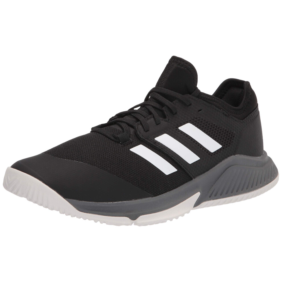 adidas Men's Court Team Bounce Volleyball Shoe  Black/White/Grey  13.5