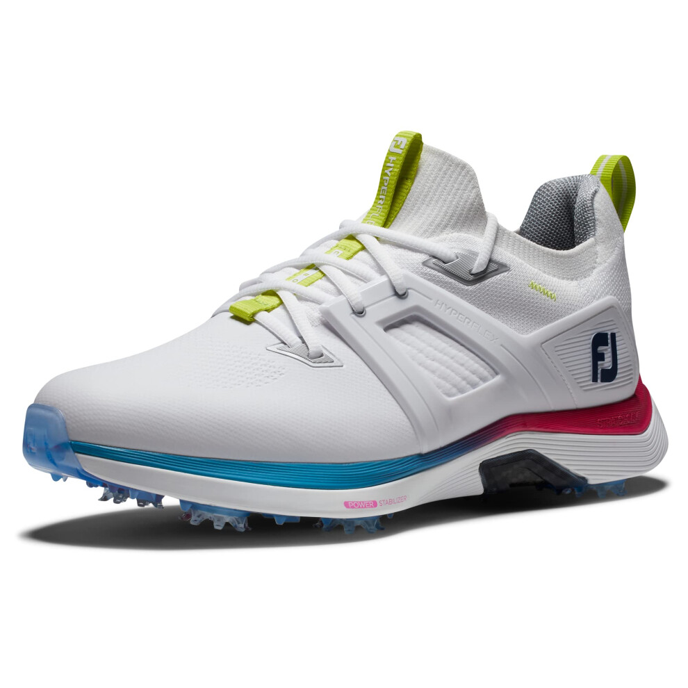 FootJoy Men's Hyperflex Carbon Golf Shoe  White/Blue/Pink  11.5