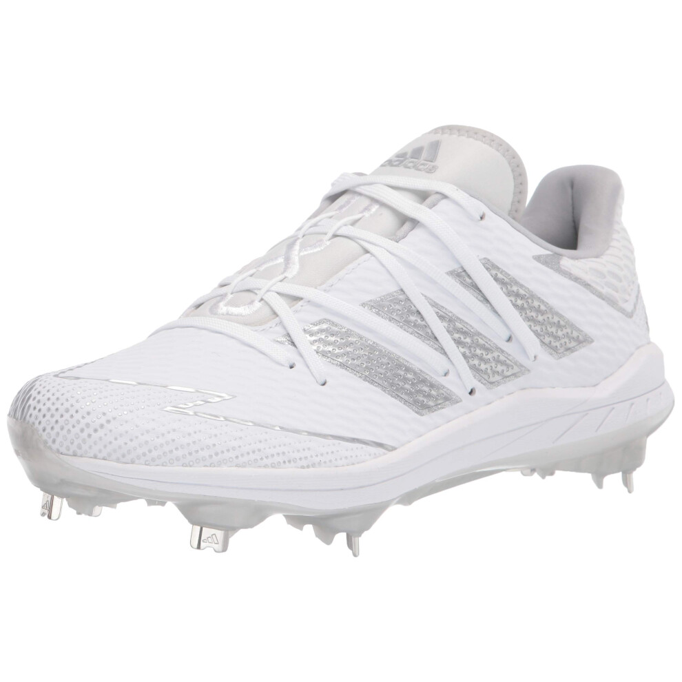 adidas Men's FV9400 Baseball Shoe  White/Silver/White  8