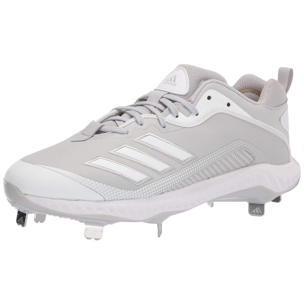 adidas Men's FV9353 Baseball Shoe  Light Grey/White/White  8.5