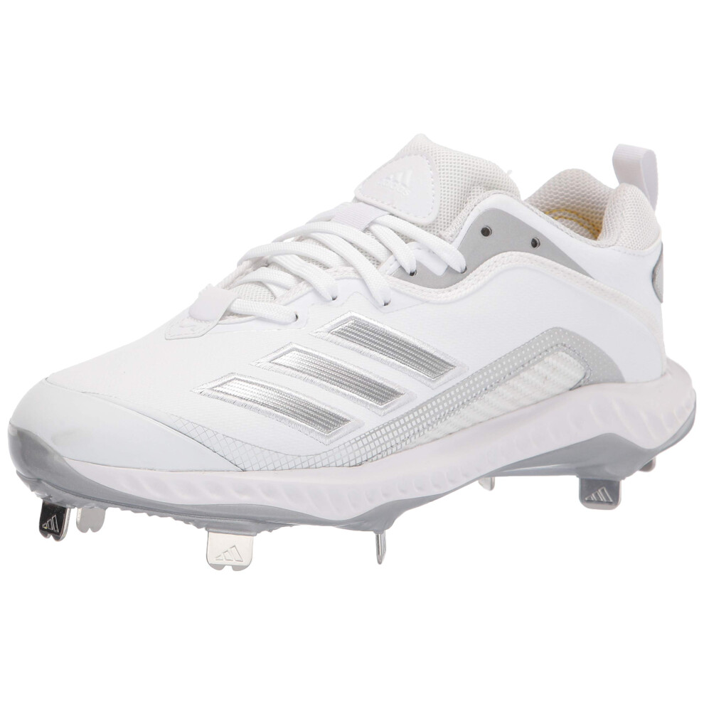 adidas Men's EG7602 Baseball Shoe  White/Silver/White  8.5