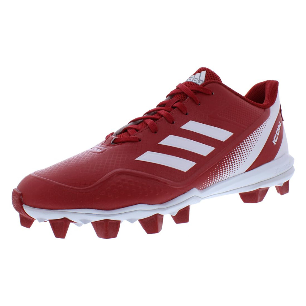 adidas Men's Icon 7 MD Baseball Shoe  Team Power Red/White/White  16