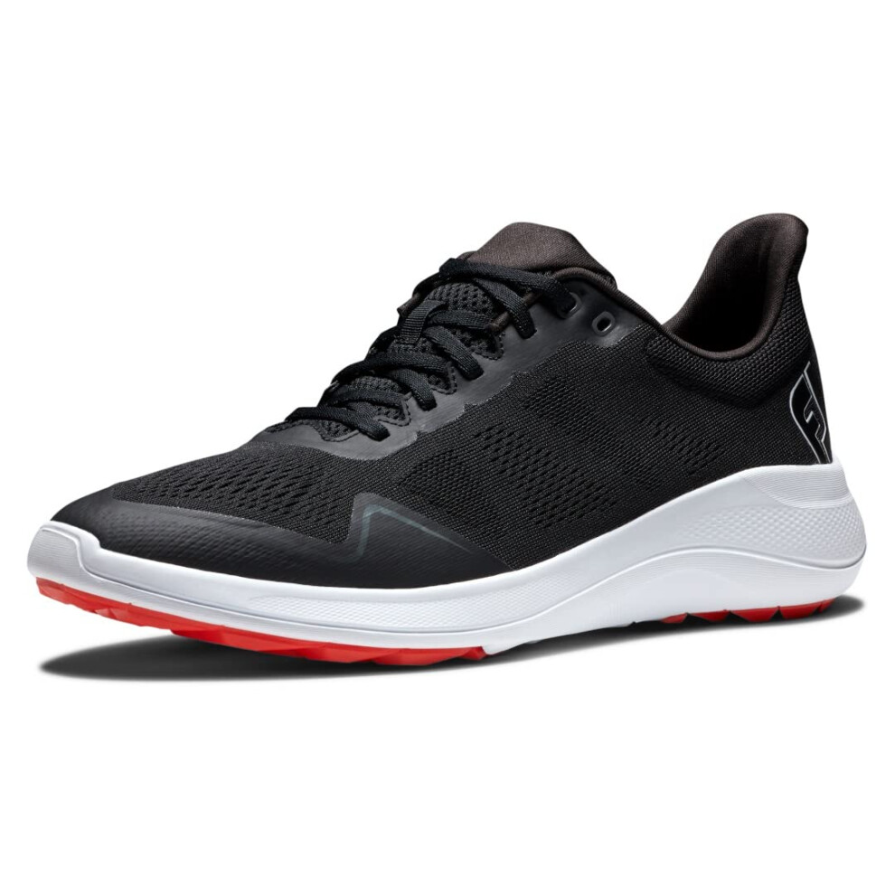 FootJoy Men's FJ Flex Golf Shoe  Black/White/Red  8.5