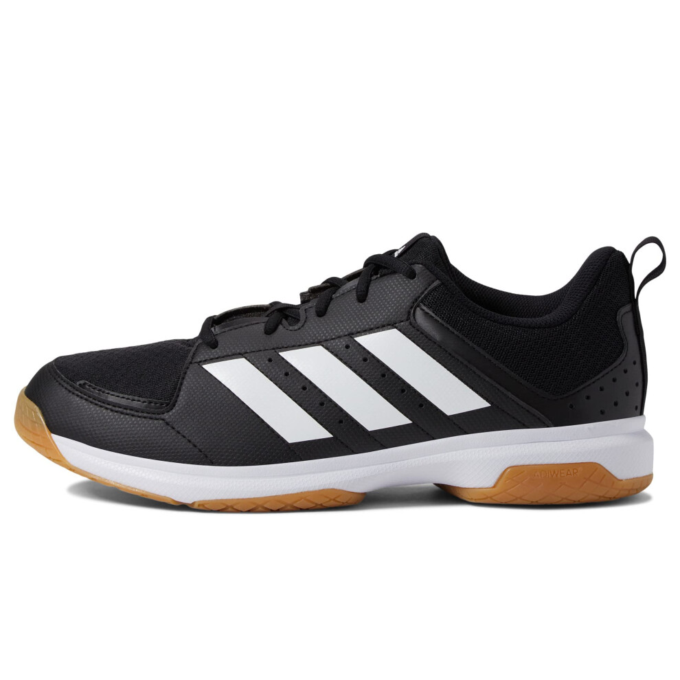 adidas Men's Ligra 7 Indoor Track and Field Shoe  Black/White/Black  8