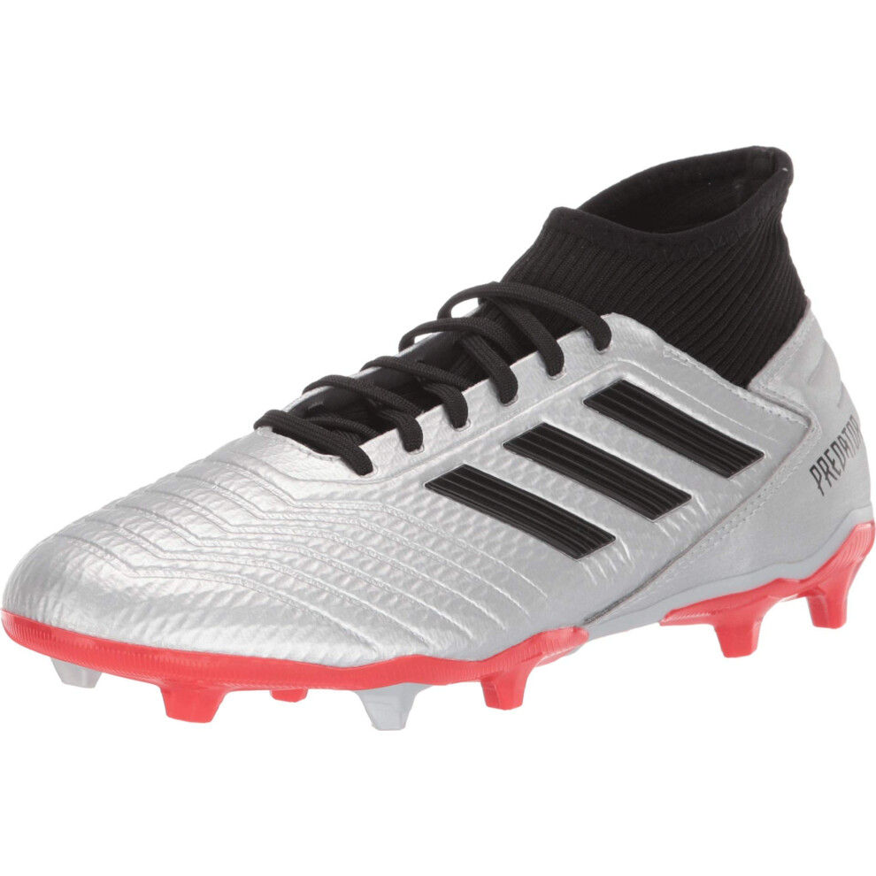 adidas Predator 19.3 Firm Ground Soccer Shoe (mens) Silver Metallic/Bl