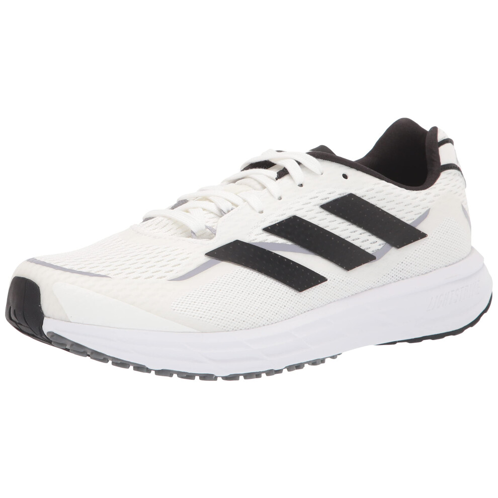 adidas Men's SL20.3 Running Shoe  White/Core Black/Halo Silver  9.5