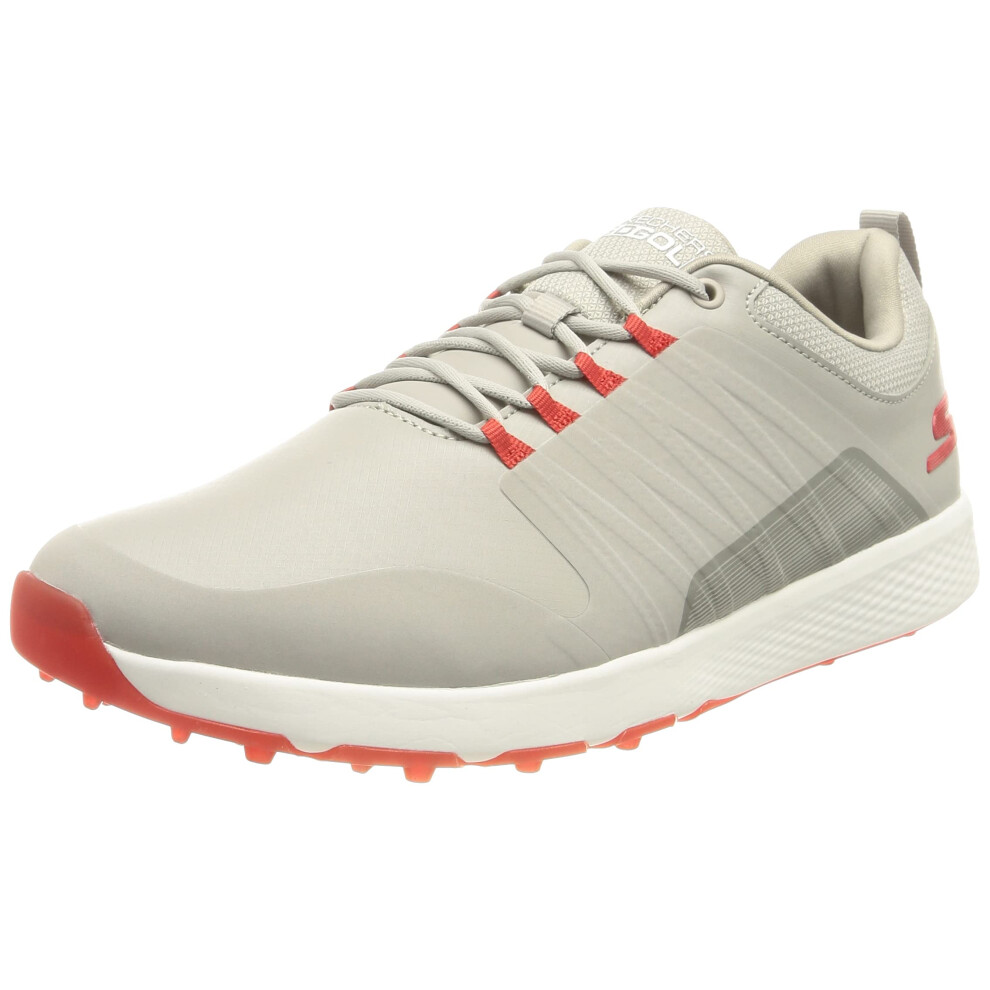 Skechers Men's Elite 4 Victory Spikeless Golf Shoe Sneaker  Gray/Red