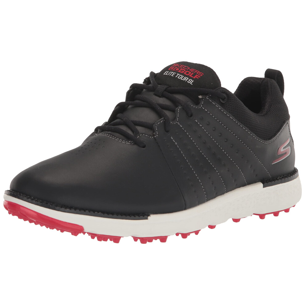 Skechers mens Elite Tour Sl Waterproof Golf Shoe  Black/Red  8 US