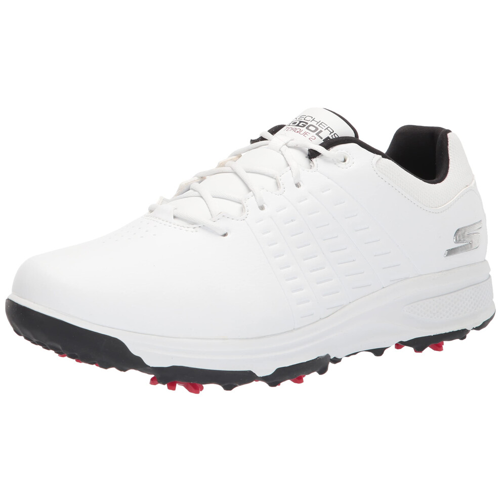 Skechers Men's Torque Waterproof Golf Shoe  White/Black Sole  13