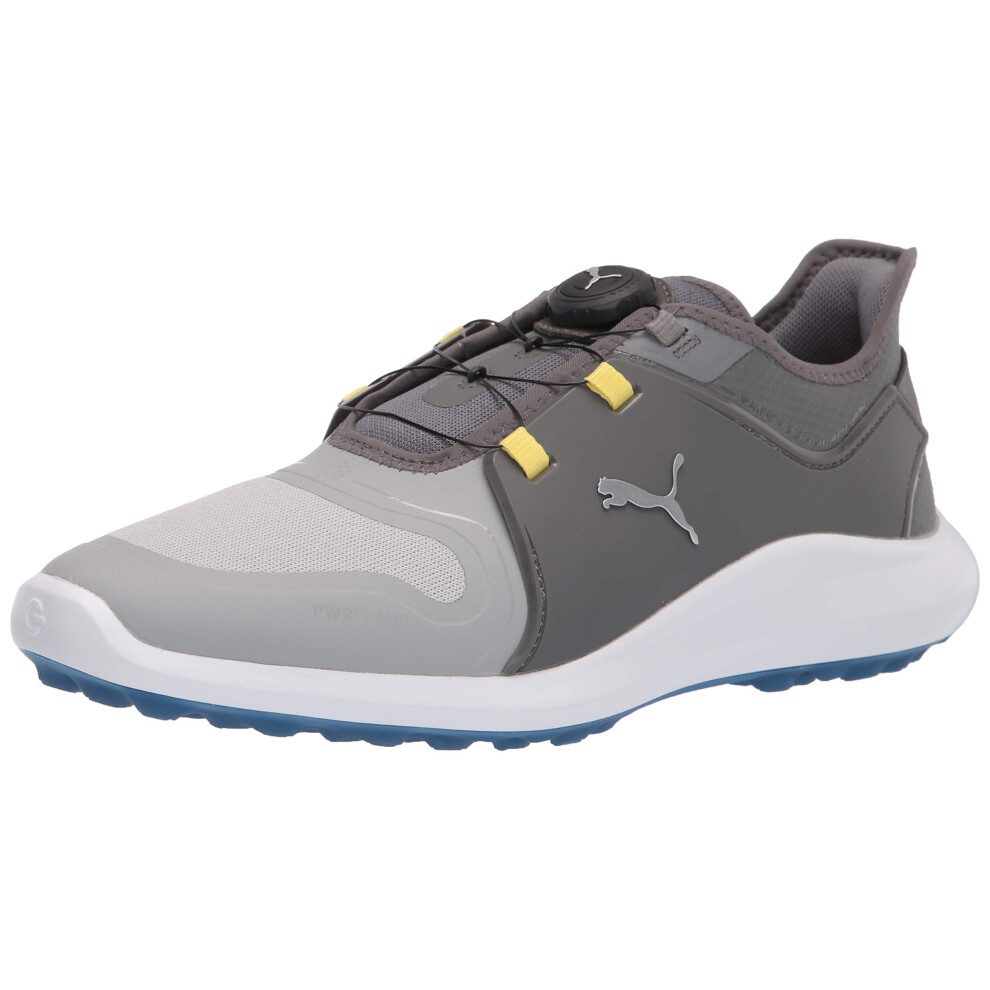 PUMA mens Ignite Fasten8 Disc Golf Shoe  High Rise-puma Silver-quiet S