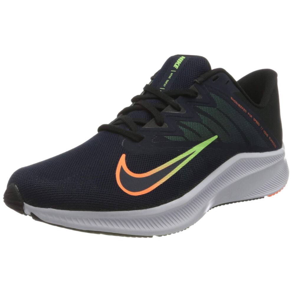 NIKE Men's Stroke Running Shoe  Obsidian Atomic Orange Black Lime Glow