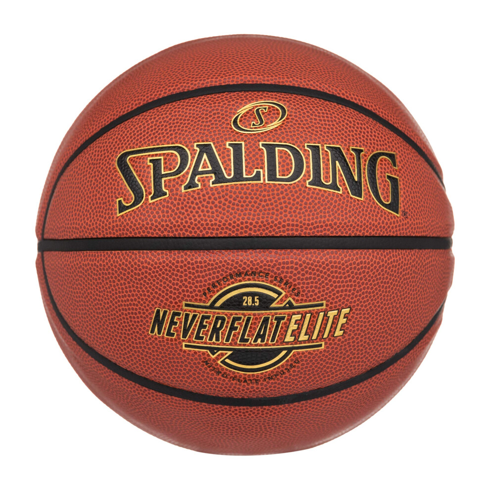 Spalding NeverFlat Elite Indoor-Outdorr Basketball 28.5""