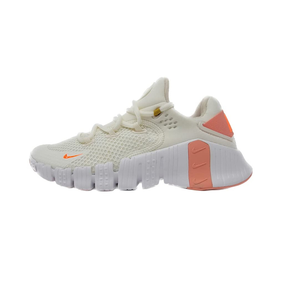 Nike Womens Free Metcon 4 Training Sneakers  Sail/Total Orange  7.5 M