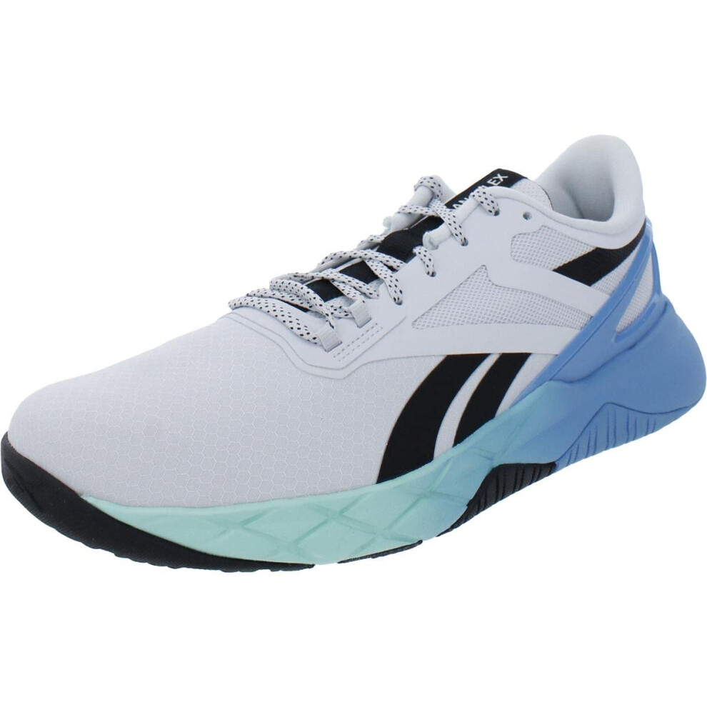 Reebok Men's Nanoflex Cross Trainer  Cold Grey/Black/Essential Blue  1