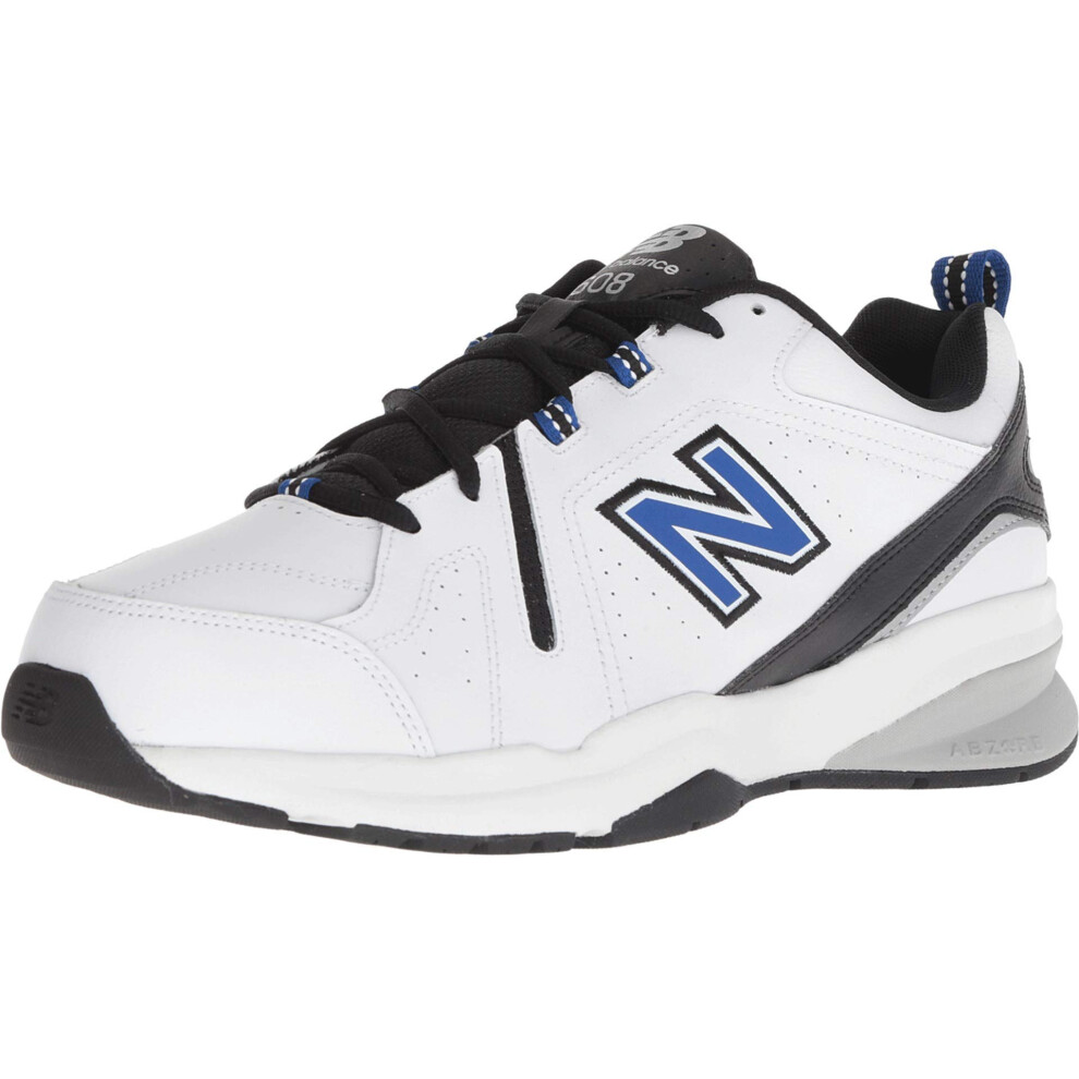 New Balance Men's 608 V5 Casual Comfort Cross Trainer  White/Team Roya