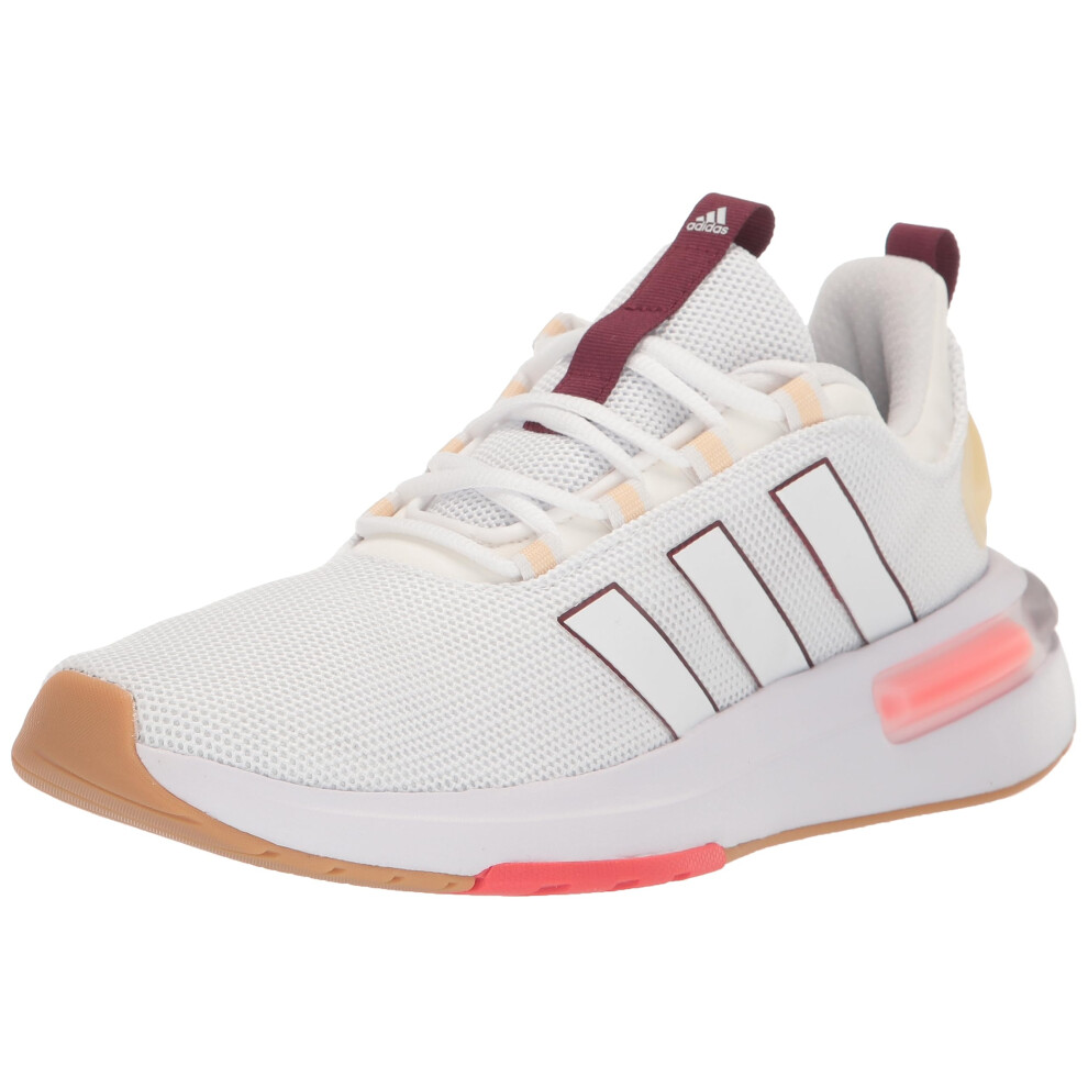 adidas Women's Racer TR23 Sneaker  White/White/Bright Red  6