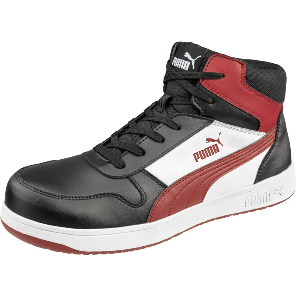 PUMA Safety Frontcourt Black/White/Red Mid EH Size 9