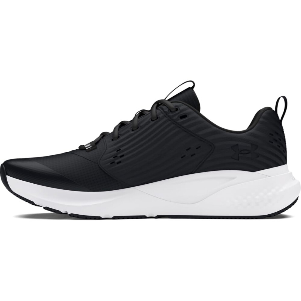 Under Armour Men's Charged Commit Trainer 4  (001) Black/White/White