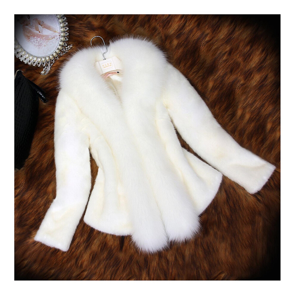 New Women's Luxurious Style Jacket Faux Fur Plush Short Coat For Winter