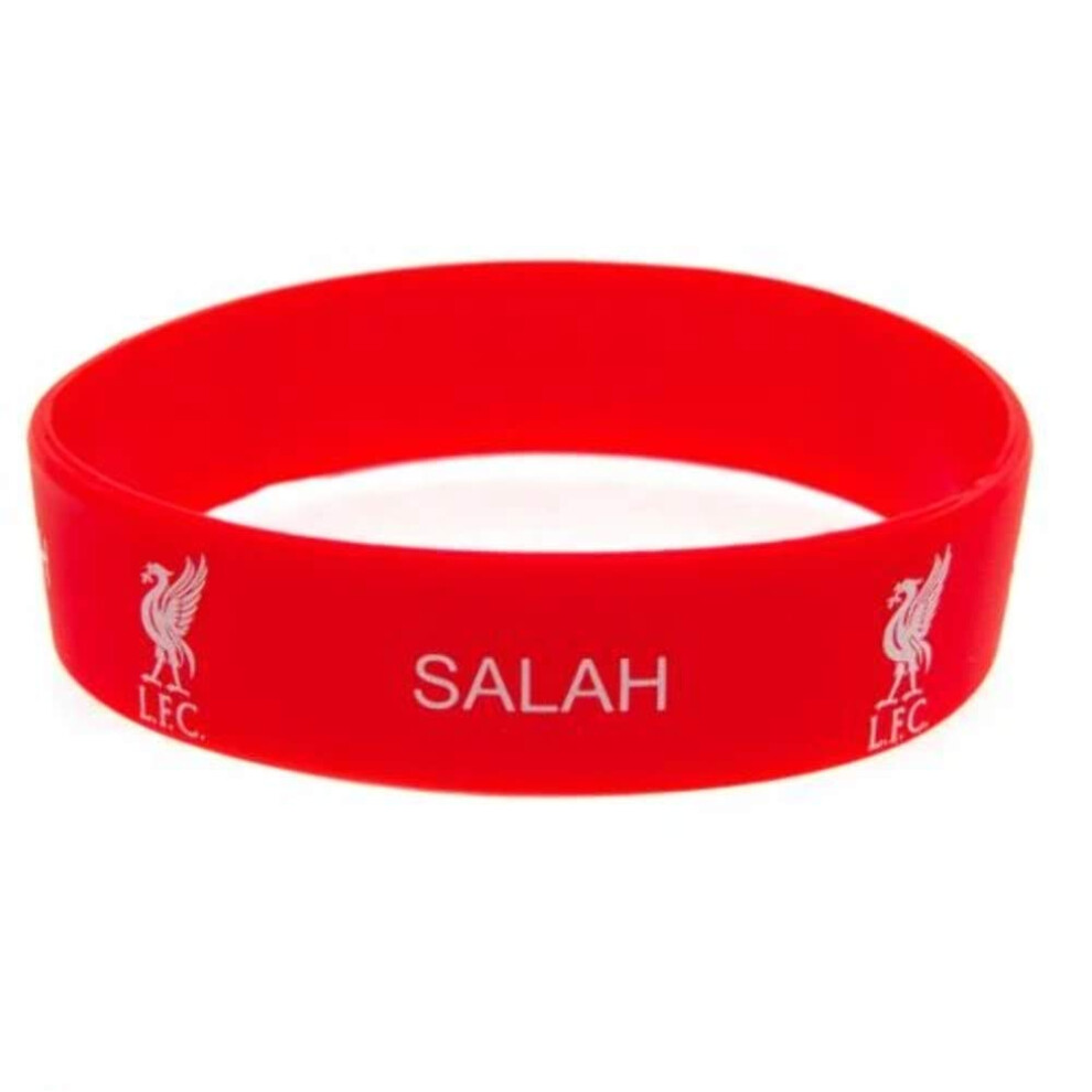 Liverpool FC Salah Silicone Wristband (One Size) (Red)