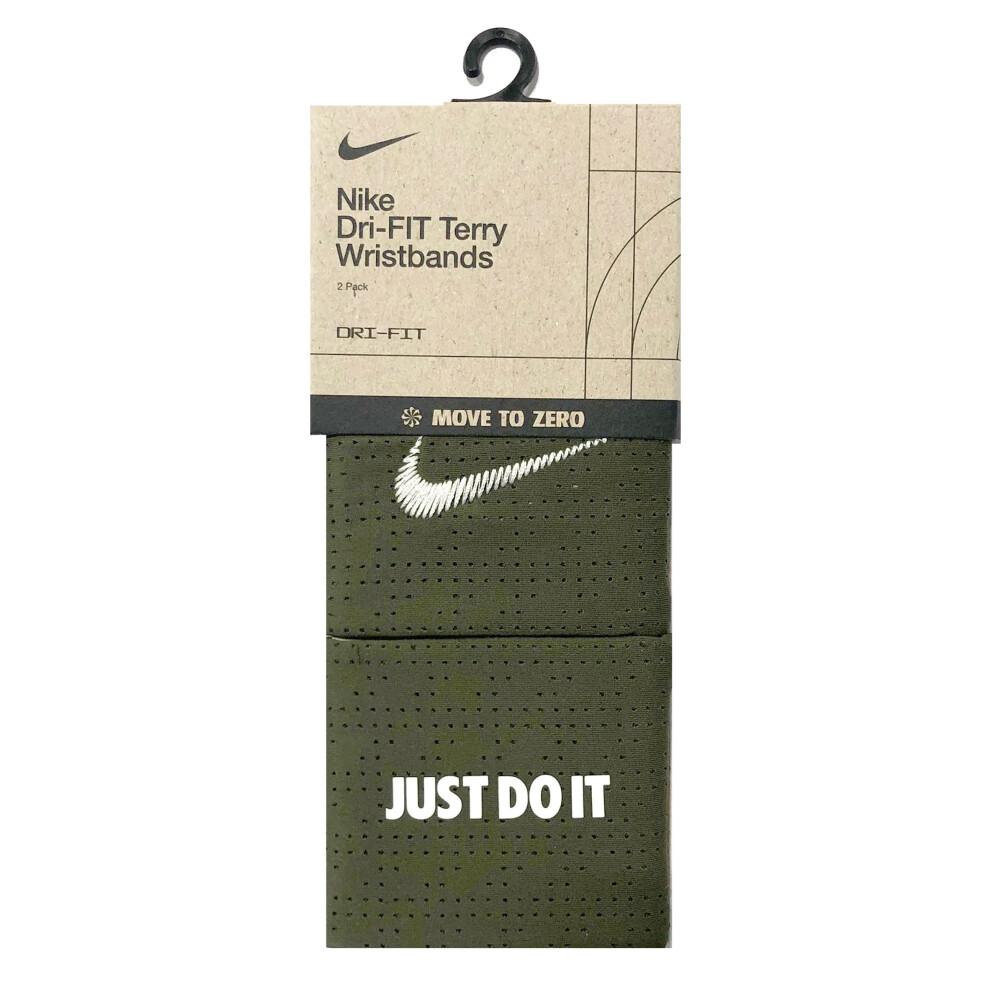 Nike Dri-Fit Terry Wristbands (Army Green) - Unisex - 1 Pair