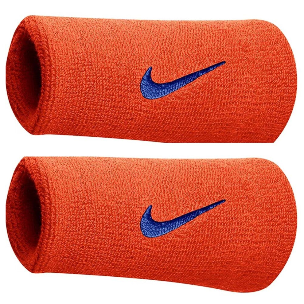 Nike Swoosh Double Wide Wristbands - Unisex - Orange