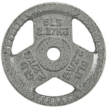Signature Fitness Gietijzeren Gewichtsplaat voor Krachttraining, 1-Inch Center, 5LB (Enkel)