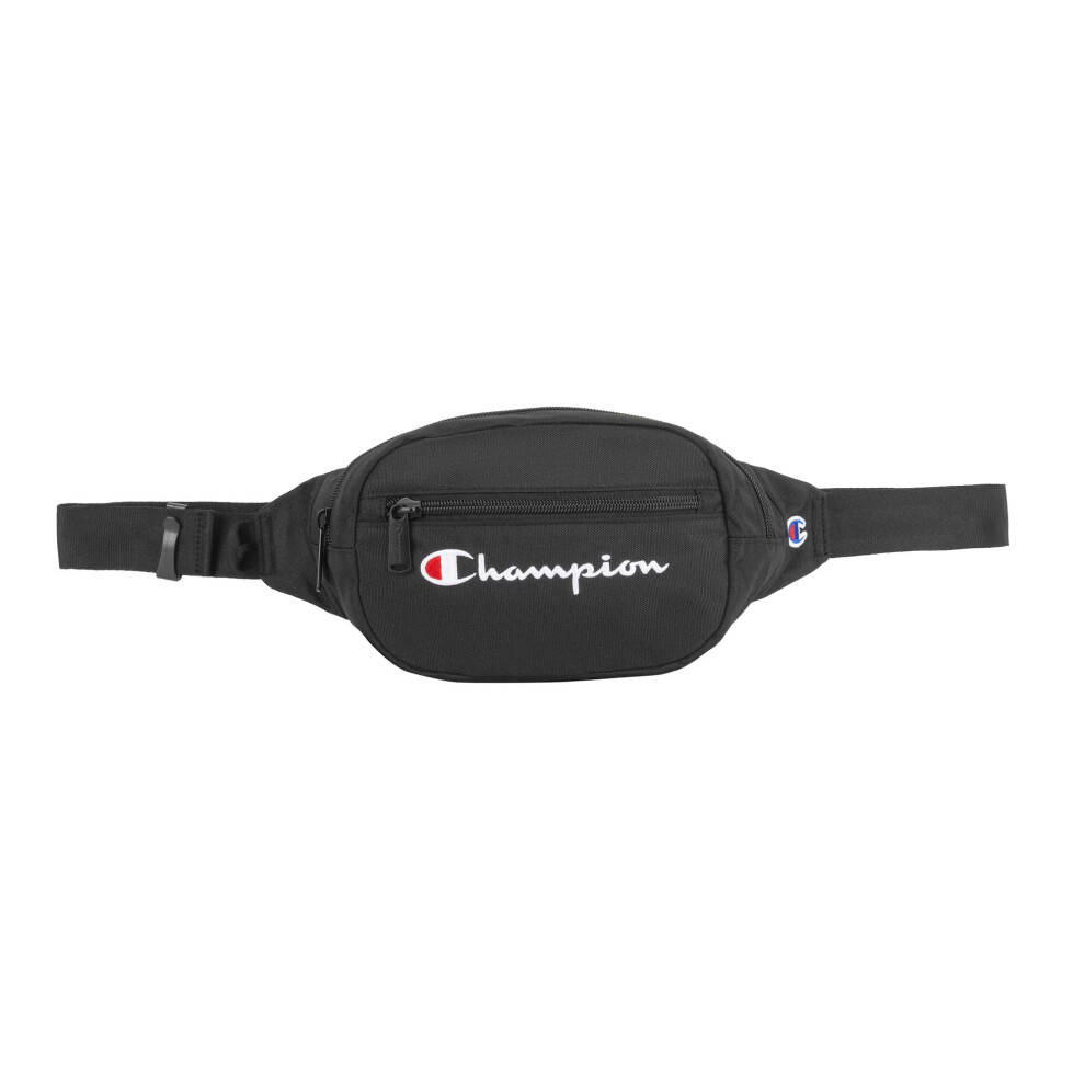 Champion unisex adult Waist Pack  Black/White Logo  One Size US