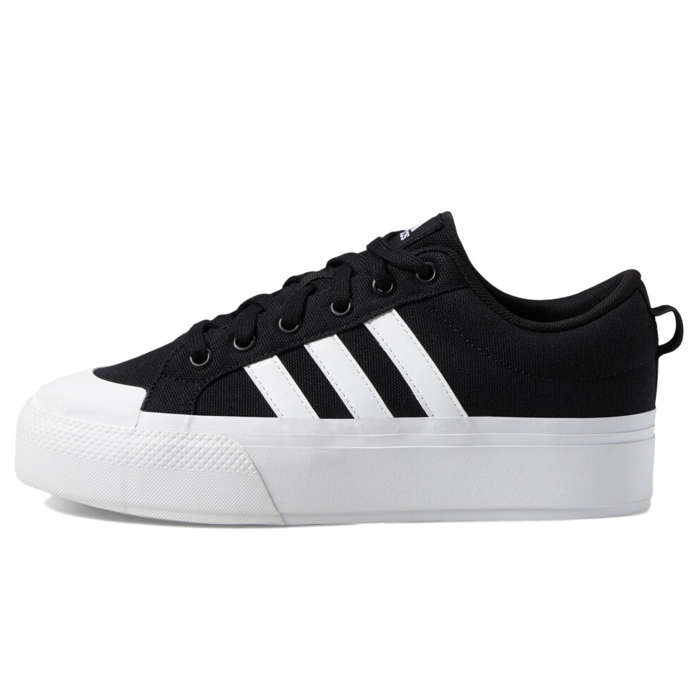 adidas Women's Bravada 2.0 Platform Skate Shoe  Black/White/Black  8