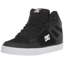 DC Men's Pure High Top Wc Skate Shoes Casual Sneakers Black/Black/Whi