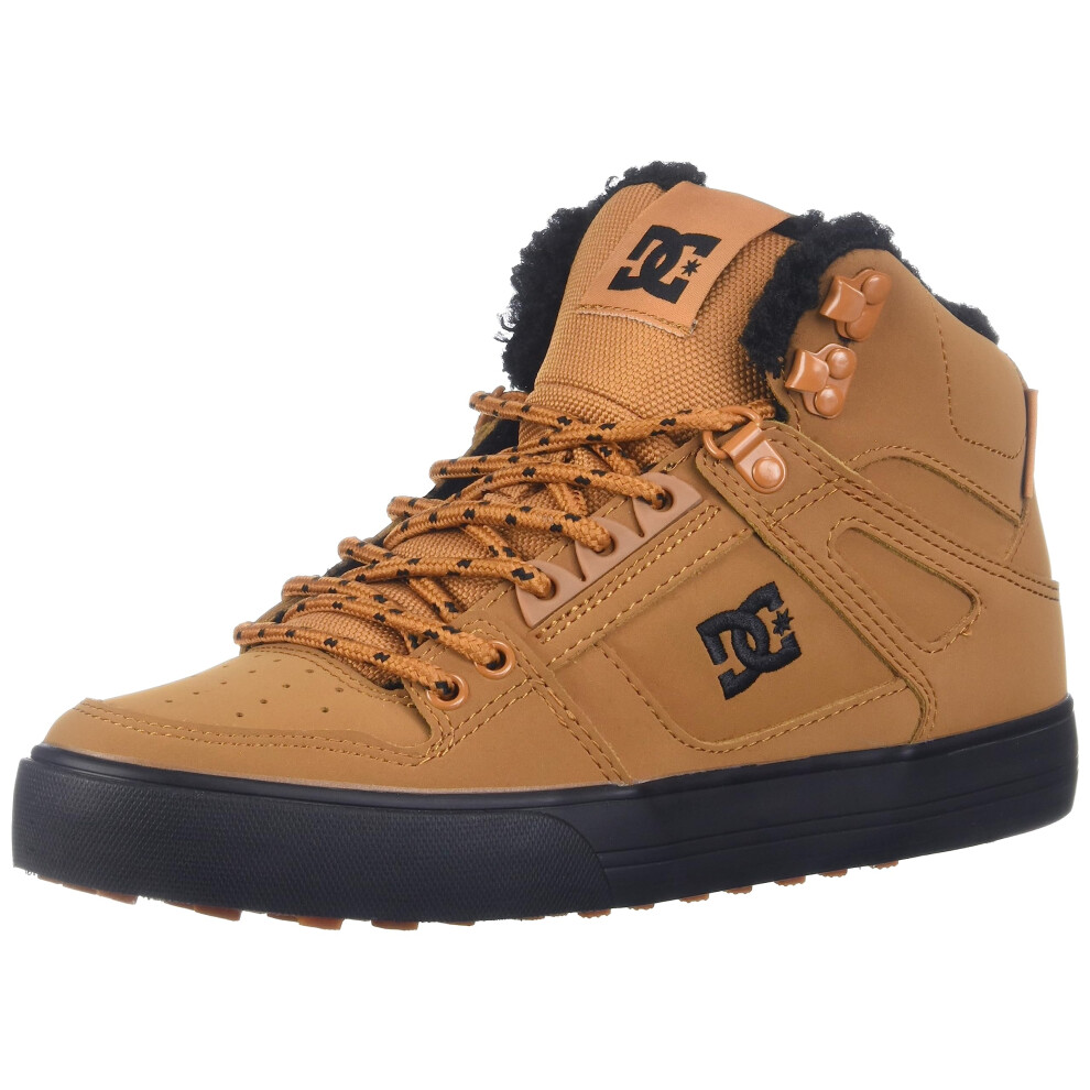 DC mens Pure High-top Wc Wnt Skateboard  Skate Shoe  Wheat/Black  14 U