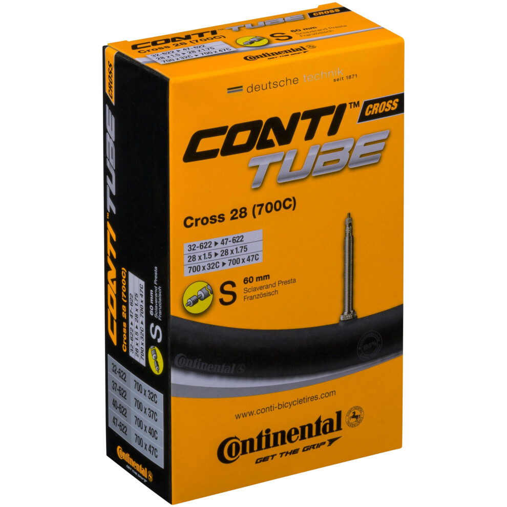 Continental 700c Bicycle Tube  32-42  60mm Presta Valve