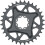 SRAM SRAM Eagle T-Type Chainring Άμεσης Στήριξης 3mm Offset Σκοτεινός Πολικός (32T) 1