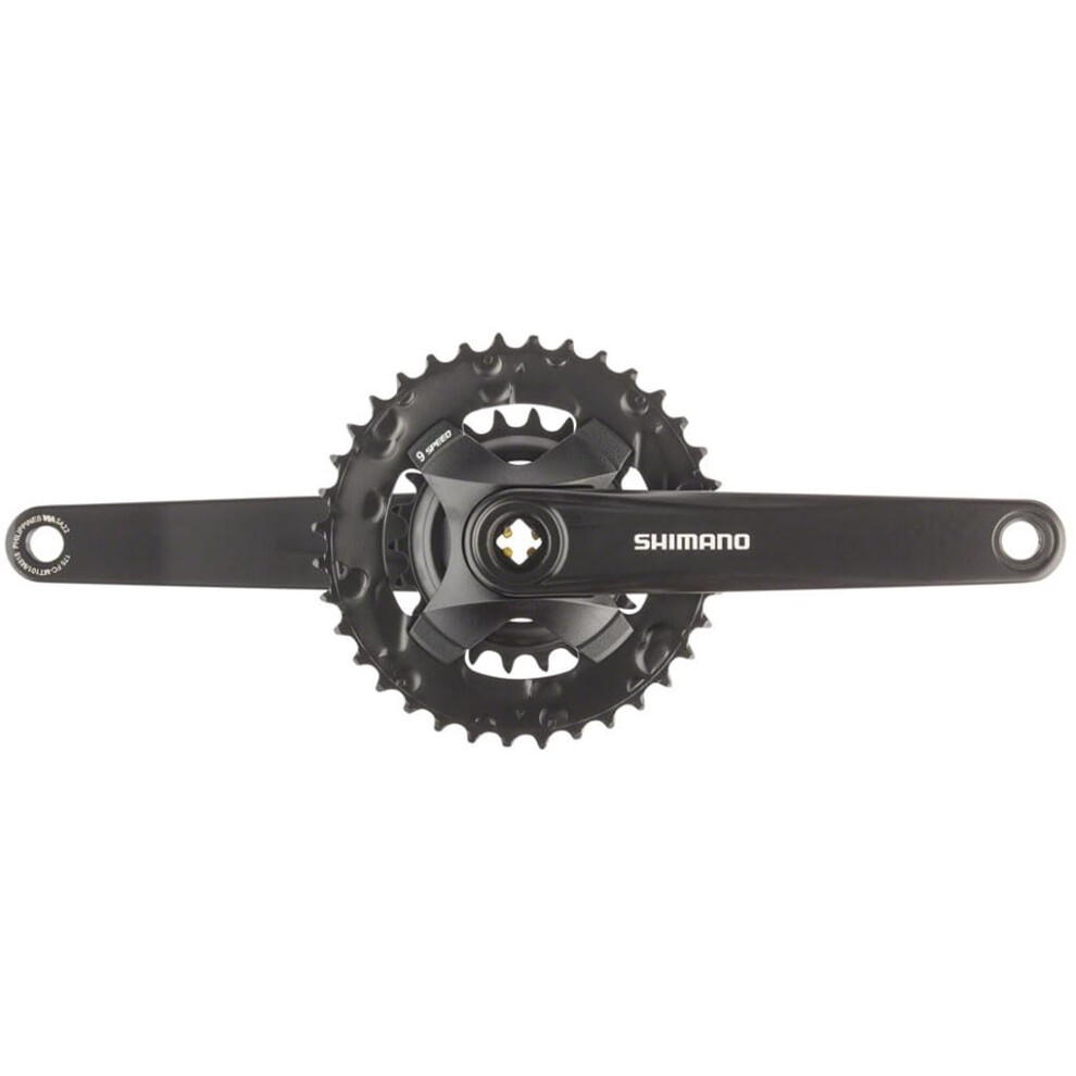 SHIMANO Altus FC-MT101-B2 Crankset - 175mm  9-Speed  36/22t  Riveted