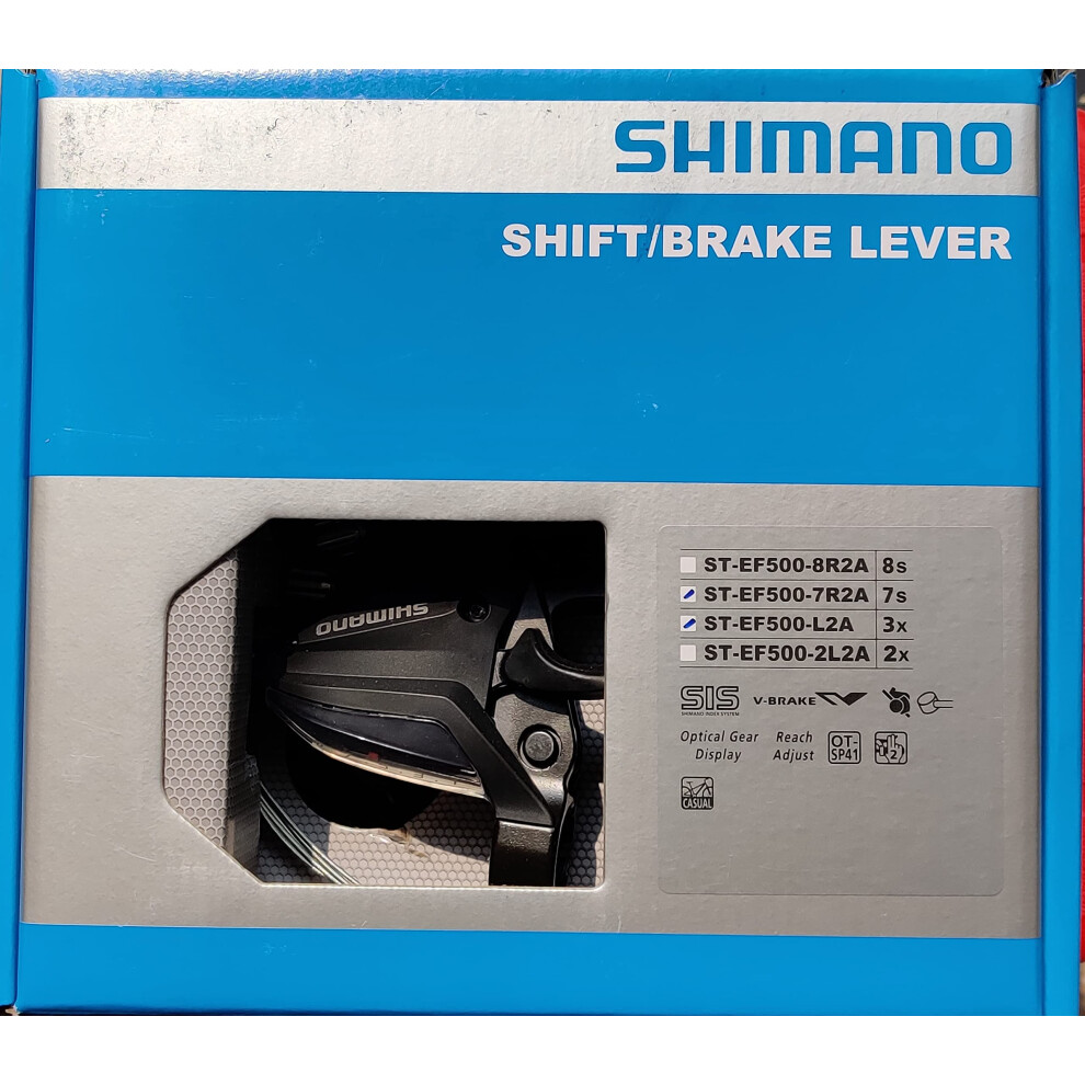 Shimano ST-EF500 3 x 7-Speed Brake/Shift Lever Set Black