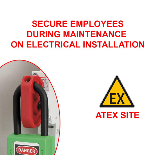 Master Lock Master Lock S2393 Lockout Tagout Μικρός Κλειδώτης Κυκλωμάτων, Καθολική Εφαρμογή, Κόκκινος 2