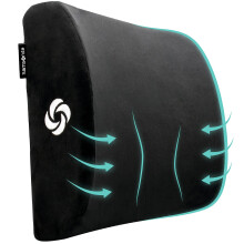 SAMSONITE  Premium Plush Lumbar Support Pillow for Chair - Elevates Lo