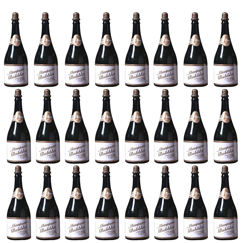 24pcs/set Wedding Party Champagne Shape Empty Bubble Soap Water Bottle Container Jikaix