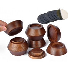 FASONLA Rehausseurs de Lit, Rehausseurs de Meubles (Ensemble de 8- Hauteur 1") Ajustables Ă 2'' 3''ou 4'', Bois Naturel Solide