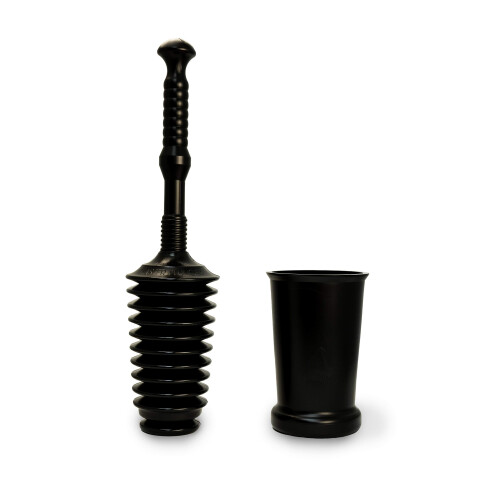 Master Plunger MP500-3TB Robuster Toilettenpümpel mit hohem Eimer. Mit Luftventil, Schwarz