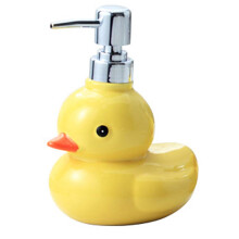 123Arts Ceramics Duck Soap Dispenser med Rostfri Pump Tvlflaska eller lotionflaska