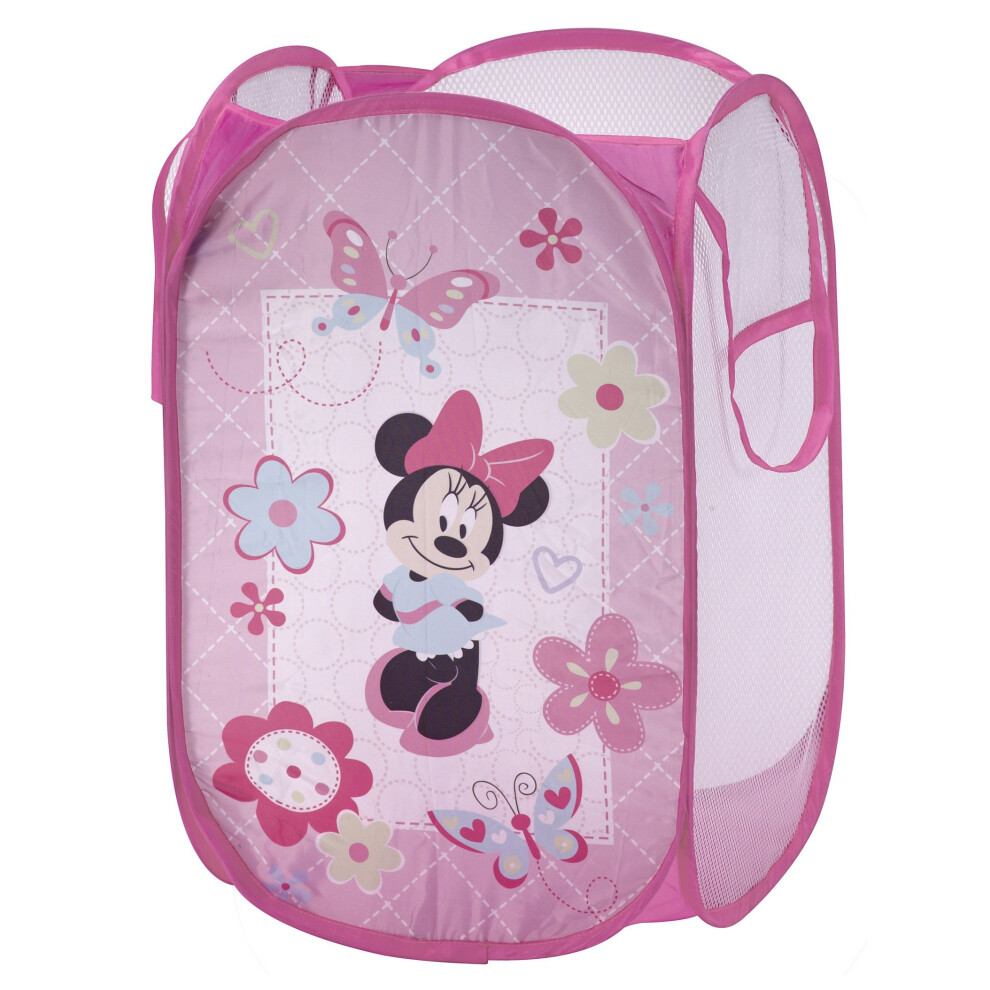 Disney Minnie Mouse Pop Up Hamper  Pink/Aqua