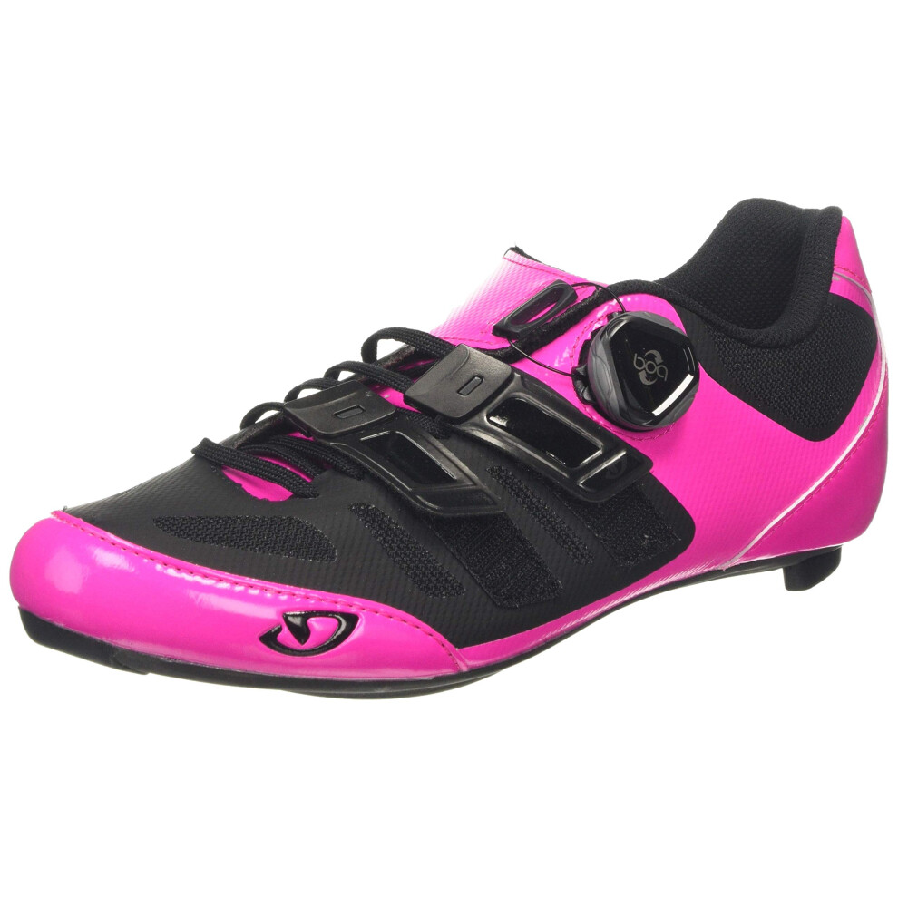 Giro Raes Techlace Womens Road Cycling Shoe - 36  Bright Pink/Black (2