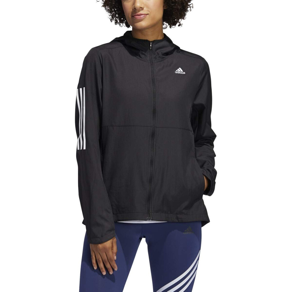 adidas Women's Own The Run Hooded Jacket  Black  X-Small