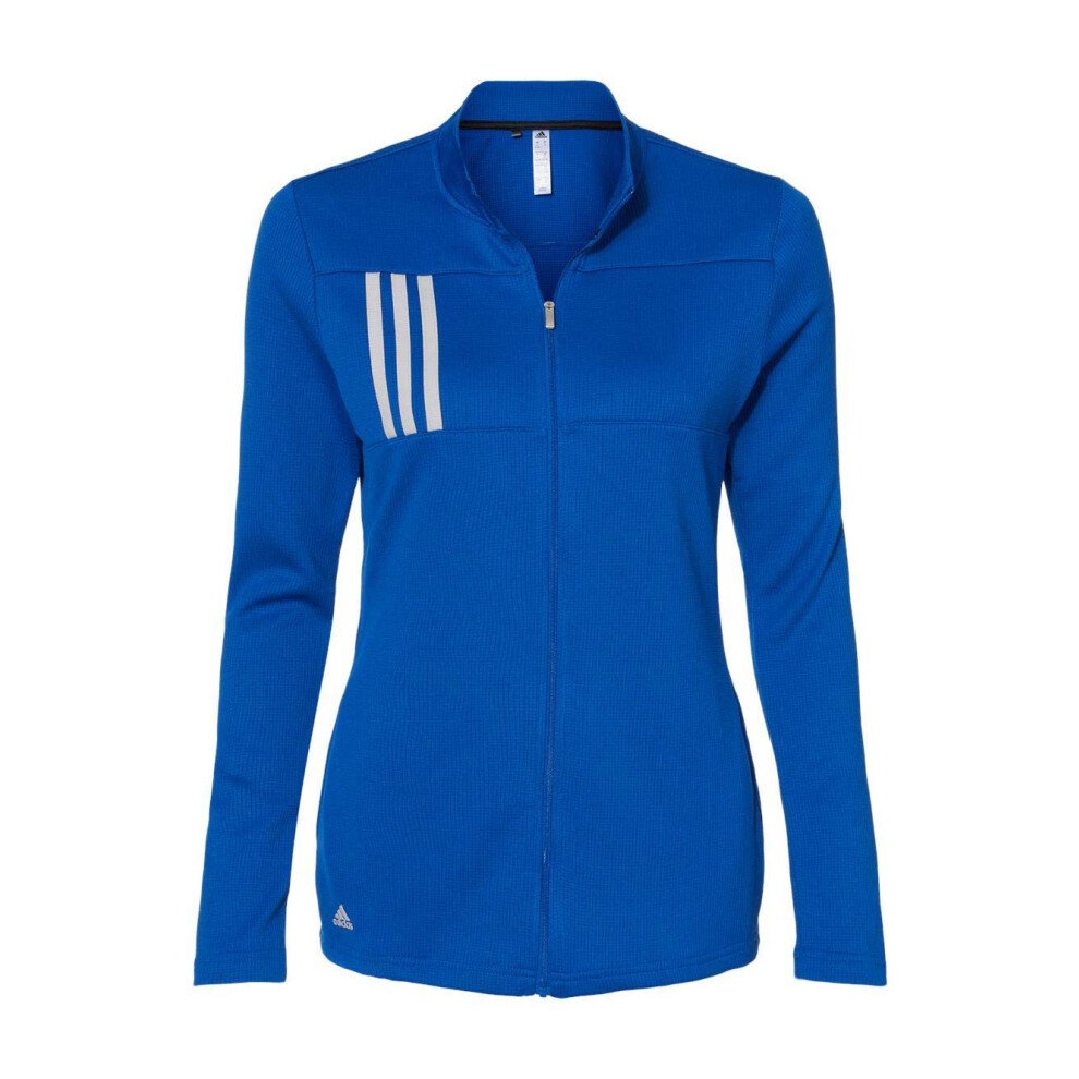 adidas - Women's 3-Stripes Double Knit Full-Zip - A483 - S - Team Roya