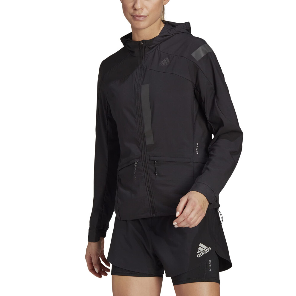 adidas Women's Marathon Translucent Jacket  Black/Black  Large