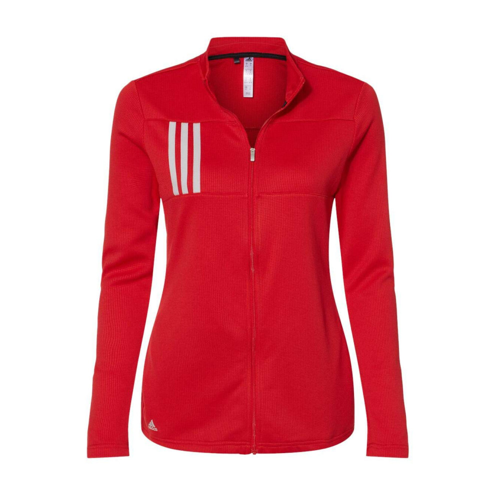 Adidas - Women's 3-Stripes Double Knit Full-Zip - A483 - L - Team Coll